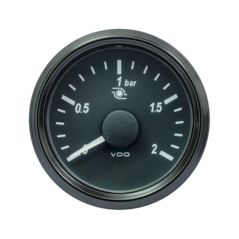 VDO SingleViu 2107 Turbo Pressure 2Bar Black 52mm